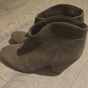 Carlos by Carlos Santana Brown Ankle Booties with Wedge Heel